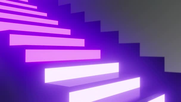 Escadas Abstratas Led Light Background Loop — Vídeo de Stock