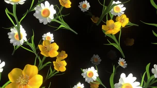 Барвистий Квітковий Тунель Петля Тла — стокове відео