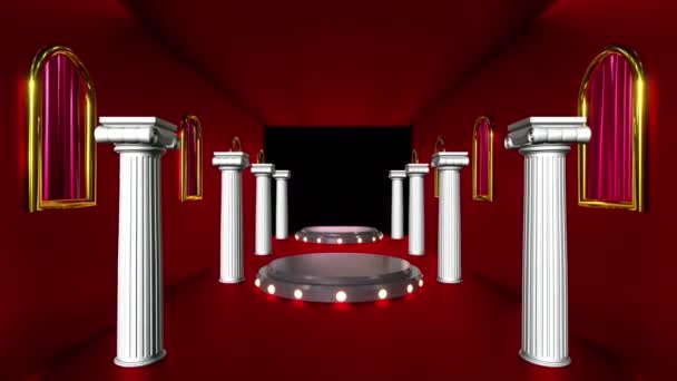 Curtain Pilastro Fase Sfondo Loop — Video Stock