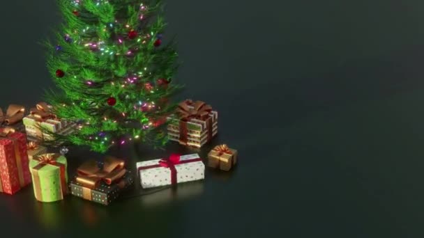 Boldog Karácsonyt Díszíteni Háttér Hurok — Stock videók