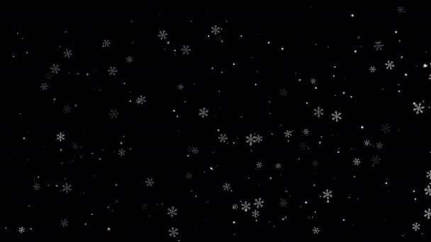 Зимний Снежный Элемент Альфа — стоковое видео
