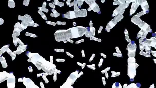 Bottiglia Plastica Blast Elemento Sfondo — Video Stock