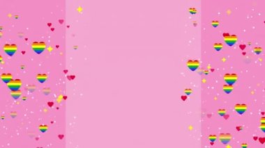 Kalp Emoji Parçacık Arkaplanı Döngüsü