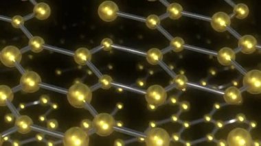 Altın Moleküller Atom Arkaplan Döngüsü