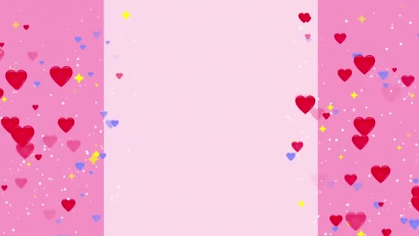Valentine Heart Emoji Bakgrund Loop — Stockvideo