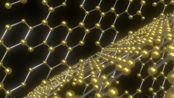 Molekylen Atom Bakgrund Loop — Stockvideo