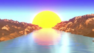 Canyon Nehri Arkaplan ve Döngü