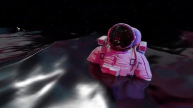 Astronot Yüzer Arkaplan ve Döngü