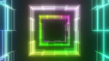 Parlak Kenar Renkli Arkaplan ve Döngü