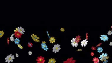 Alfa Kanalında Çiçekler Yüzüyor