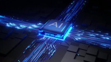  AI CPU Dijital Teknoloji Arkaplanı