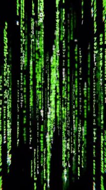 Soyut İkili Kod Dikey Video Arkaplanı