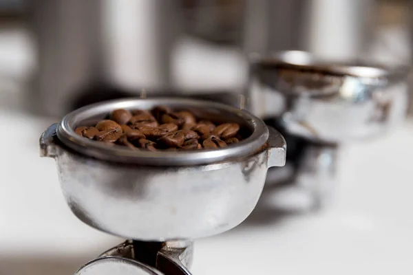 stock image Coffee machine. The process of making coffee. Coffee beans. Cup of coffee. coffee background.