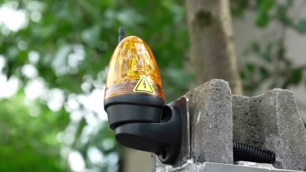 Lampe Signalisation Pour Portail Avertissement Balise Clignotante Jaune Entrée Territoire — Video