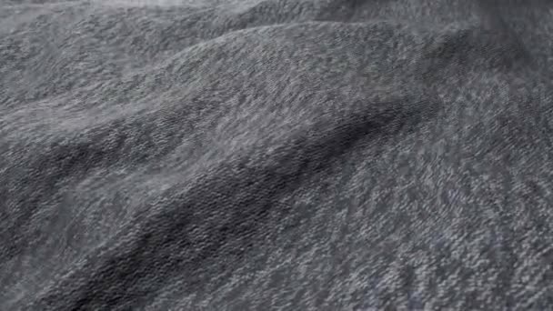Фон Анімація Тканини Яка Рухається Згинається Абстракція Сірого Фону Плед — стокове відео