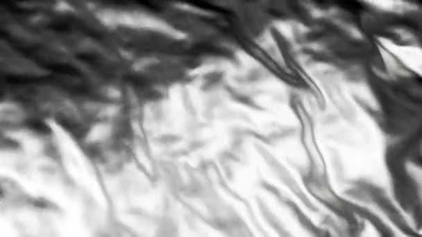 背景是一个闪光折叠的3D动画 银箔抽象和浮动凹痕 金属光泽波纹 — 图库视频影像