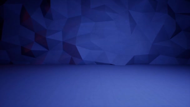 Video Moving Low Poly Wall Penetrating Light Background Animation Product — Stock Video