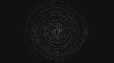 Karanlık bir zemin üzerinde dans eden yıldız izleriyle sarmal bir animasyonun tadını çıkarın, çeşitli yaratıcı projeler için idealdir. 3d canlandırmaları
