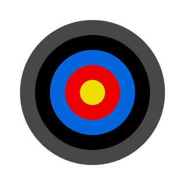 Archery, shooting target icon. Goal sign. Target vector illustration isolated on white background