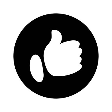 Thumbs up icon. Hand like icon. Positive rating. Liked. Modern icon for social media and app. Vector isolated on white background.
