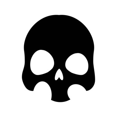 Skull icon illustration. Gothic design illustration isolated on white background. Vector EPS 10