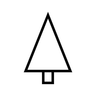 Tree line icon. Christmas tree icon. Vector illustration isolated on white background.