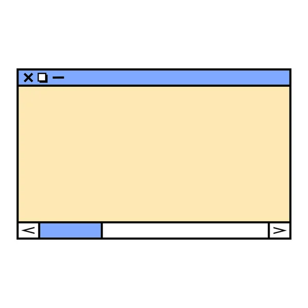 Шаблон Веб Банера Стилі Ретро Комп Ютерного Інтерфейсу Ретрохвильовий Дизайн — стоковий вектор