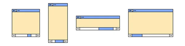Web Banner Template Retro Computer Interface Style Retrowave Design Mail — Stockvektor