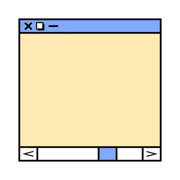 Шаблон Веб Банера Стилі Ретро Комп Ютерного Інтерфейсу Ретрохвильовий Дизайн — стоковий вектор