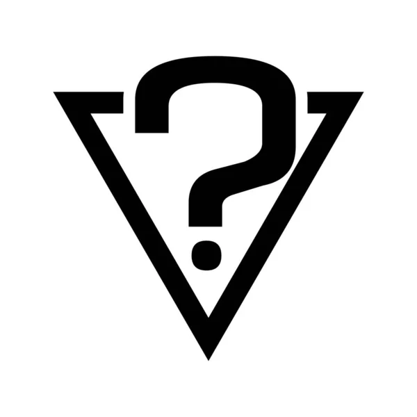 Question Mark Sign Triangle Icon Vector Isolated White Background — Vector de stock