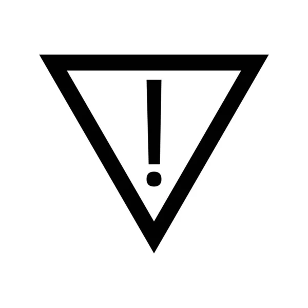 Znamení Vykřičníku Ikoně Trojúhelníku Vektor Izolovaný Bílém Pozadí — Stockový vektor