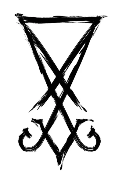 Sigil Lucifer Icon Illustration Sticker Shirt Print Design Gothic Style — Image vectorielle