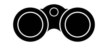 Binoculars icon. Vector illustration isolated on white background.