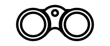 Binoculars icon. Vector illustration isolated on white background.