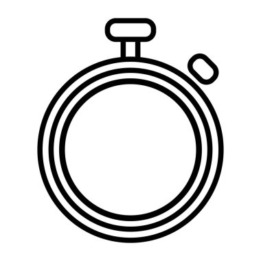 Timer line icon. Countdown timer symbol. Timer. Stopwatch. Vector illustration isolated on white background.