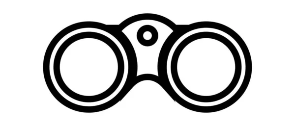 Binoculars Icon Vector Illustration Isolated White Background — Stok Vektör