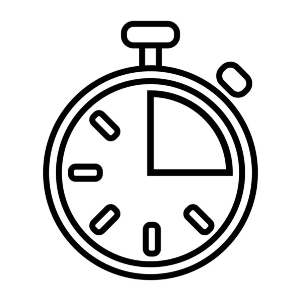 Timer Line Icon Countdown Timer Symbol Timer Stopwatch Vector Illustration — Stockvektor