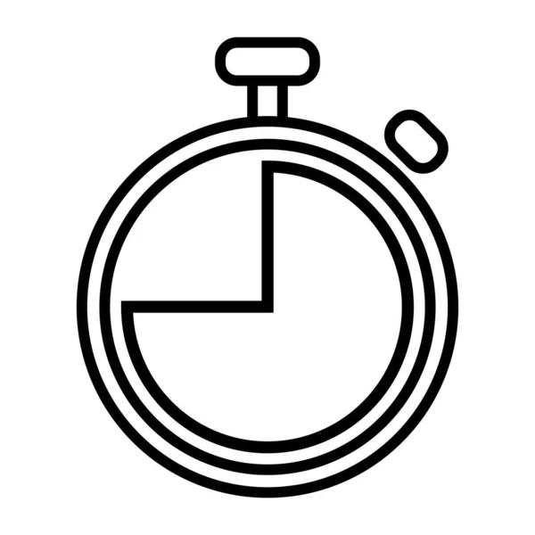 Timerlinjerikonen Nedräkning Timer Symbol Tidtagare Stoppur Vektor Illustration Isolerad Vit — Stock vektor