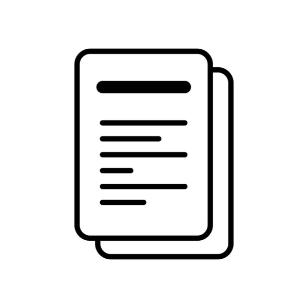 Document Papiers Pile Icône Signature Document Vecteur Isolé Sur Fond — Image vectorielle