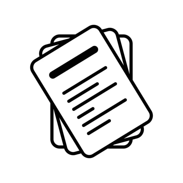 Document Papiers Pile Icône Signature Document Vecteur Isolé Sur Fond — Image vectorielle