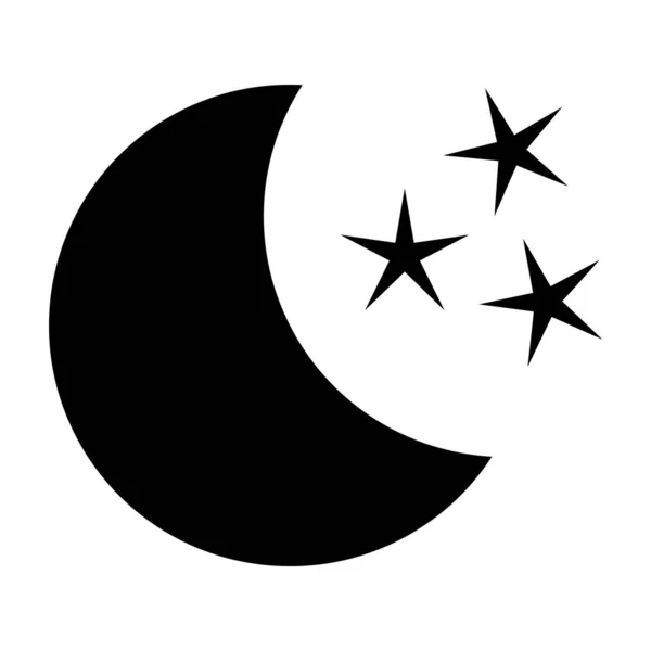 Luna Magica Stelle Icona Elementi Grafici Astrologia Strega Boho Simbolo — Vettoriale Stock