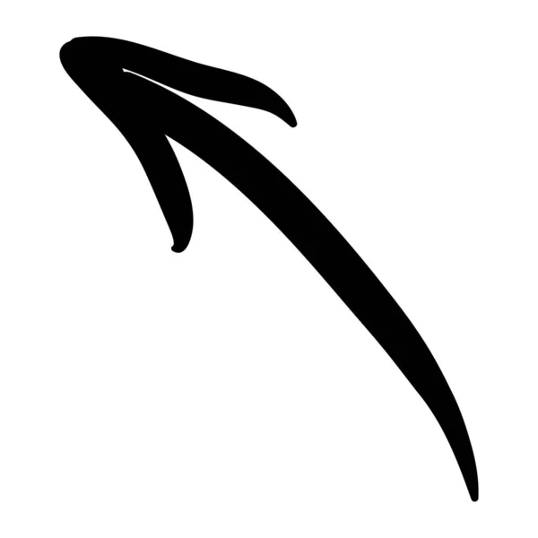 Icona Con Segno Freccia Illustrazione Freccia Disegnata Mano Vettore Isolato — Vettoriale Stock