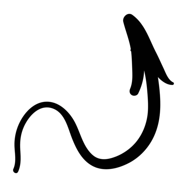Ikona Značky Šipky Ručně Kreslená Ilustrace Vektor Izolovaný Bílém Pozadí — Stockový vektor