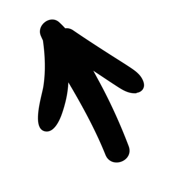 Icono Marca Flecha Ilustración Flecha Dibujada Mano Vector Aislado Sobre — Vector de stock