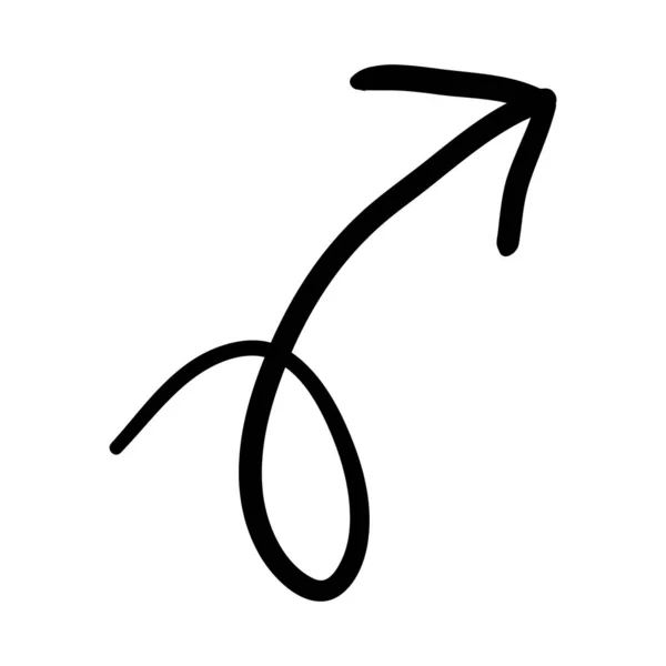Значок Стрілкою Ілюстрація Стрілочками Намальованими Вручну Вектор Ізольовано Білому Тлі — стоковий вектор