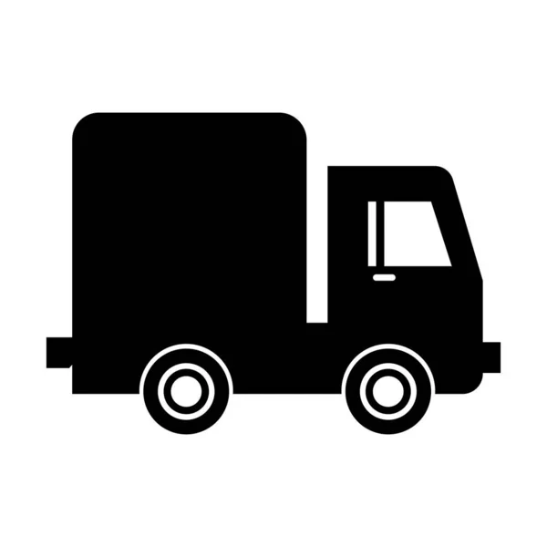 Lkw Schwarze Ikone Lastkraftwagen Ikone Liefersymbol Vektor Illustration Isoliert Auf — Stockvektor