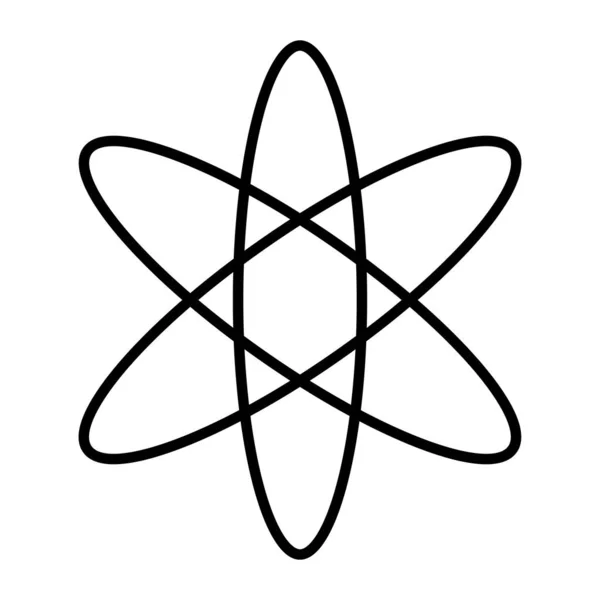 Икона Атома Символ Молекулы Атома Векторная Иллюстрация Белом Фоне — стоковый вектор