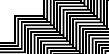 Soyut siyah ve beyaz geometrik çizgiler. Çapraz çizgileri olan bir arka plan. Modern soyut vektör dokusu.