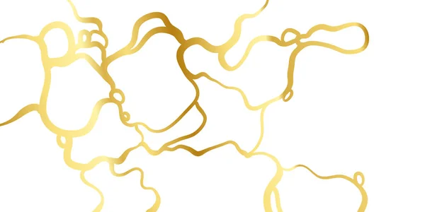 白色背景的金金银花图案 金裂纹线背景 病媒Eps — 图库矢量图片