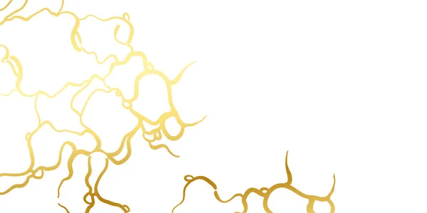 Gold Kintsugi Design White Background Golden Crack Lines Backdrop Vector — Stock Vector